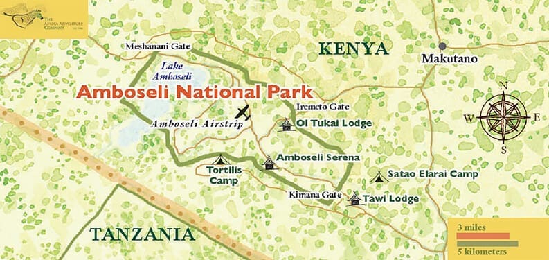 Map Of Amboseli National Park